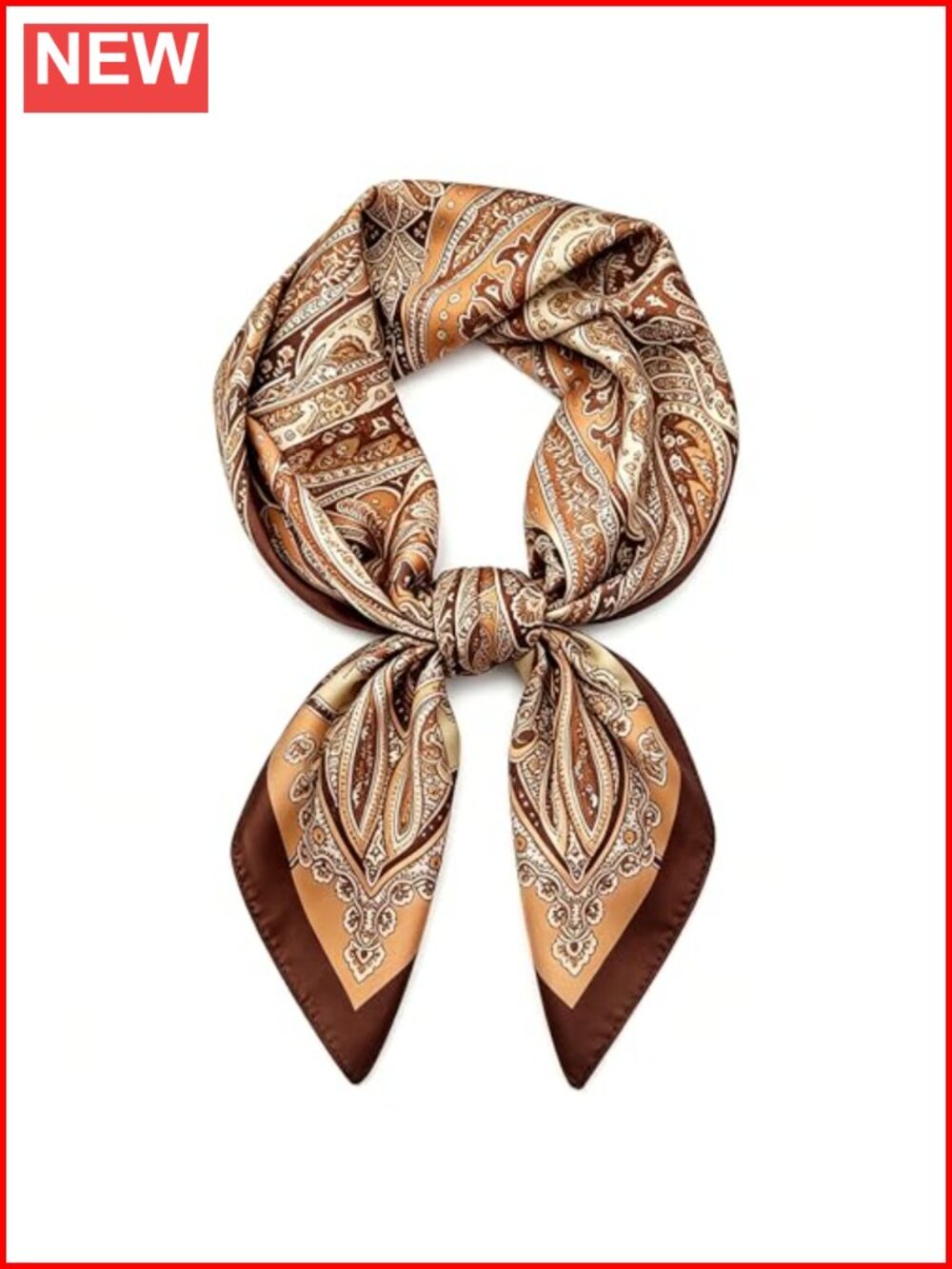 Silk Feeling Satin Head Scarf 27.5" Square Bandana for Women